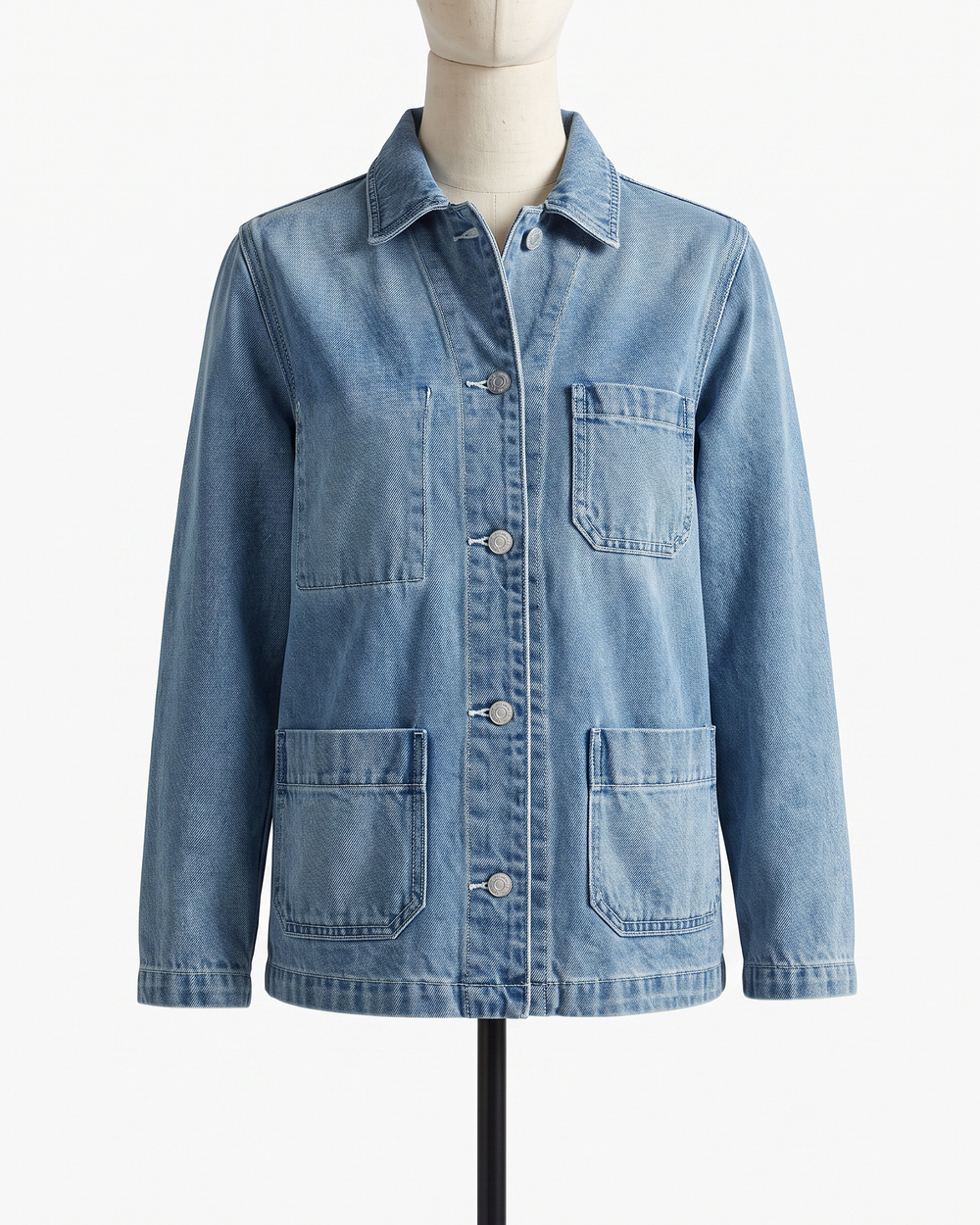 100% Organic Cotton Denim Chore Jacket